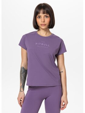 PITBULL PITBULL T-Shirt Koszulka sportowa damska AVENIDA L Fioletowy Regular Fit