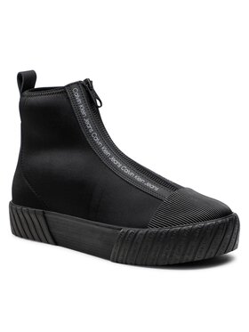Calvin Klein Jeans Calvin Klein Jeans Sportbačiai Skater Vulcanized Mid Zip YM0YM00487 Juoda