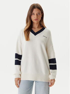 Guess Jeans Guess Jeans Džemper W5BR10 Z0561 Écru Relaxed Fit