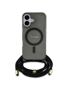 Guess Guess Etui na telefon Crossbody Cord Script Czarny