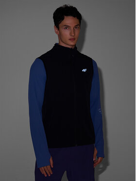 4F 4F Kamizelka BLAST Czarny Slim Fit