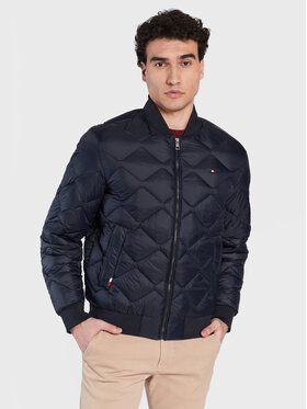 Tommy Hilfiger Tommy Hilfiger Bomber stila jaka Quilted MW0MW29006 Tumši zils Regular Fit