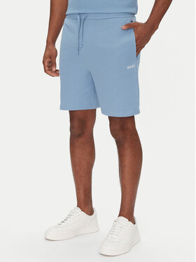 BOSS BOSS Pidžamas šorti Waffle Shorts 50535884 Gaiši zils Relaxed Fit