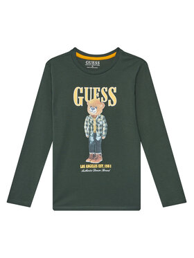 Guess Guess Bluză L5BI09I3Z14 Verde Regular Fit