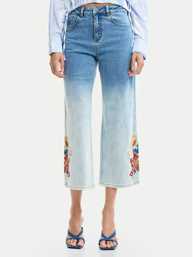 Desigual Desigual Jeansy Coco 26SWDD20 Modrá Straight Fit