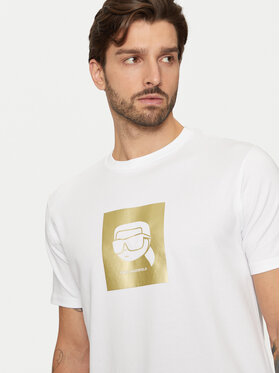 KARL LAGERFELD KARL LAGERFELD T-krekls 755460 551235 Balts Regular Fit