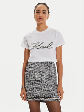 KARL LAGERFELD KARL LAGERFELD T-shirt 246W1715 Bijela Regular Fit