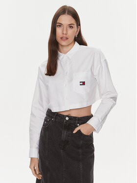 Tommy Jeans Tommy Jeans Cămașă Badge DW0DW17345 Alb Relaxed Fit