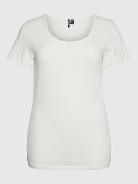 Vero Moda Curve Vero Moda Curve T-Shirt Paxi 10251961 Biały Slim Fit