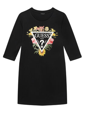 Guess Guess Sukienka codzienna J3YK13 KA6W4 Czarne rodowanie Regular Fit