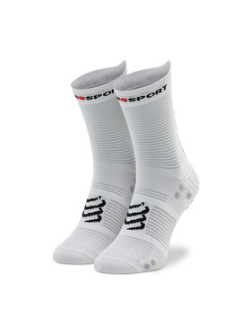 Compressport Compressport Augstas unisex zeķes Pro Racing Socks V4.0 Run High XU00046B_010 Balts