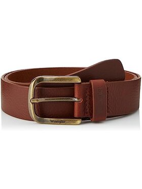 Wrangler Wrangler Pasek FULL GRAIN BELT Brązowy