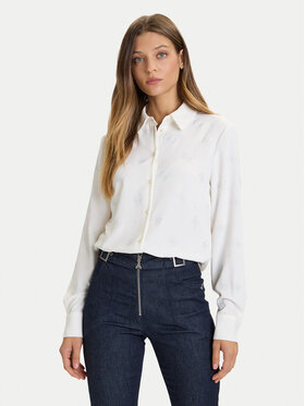 Guess Guess Koszula W5BH80 W2982 Biały Regular Fit
