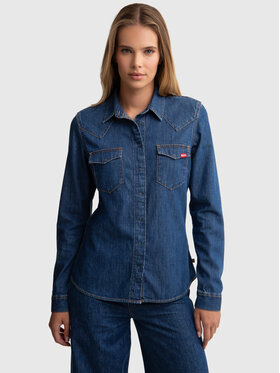BIG STAR BIG STAR Koszula jeansowa NORRA Granatowy Slim Fit