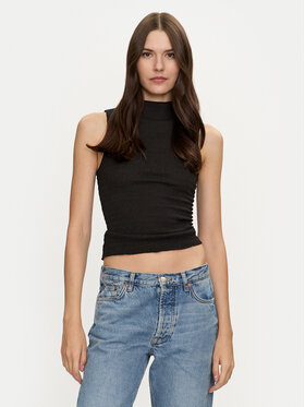 Brave Soul Brave Soul Bluse LV-272CHASEBLK Schwarz Slim Fit