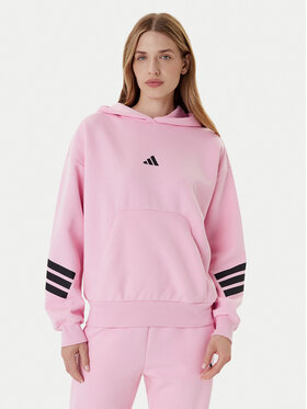 adidas adidas Bluza Future Icons 3-Stripes JE0183 Różowy Loose Fit