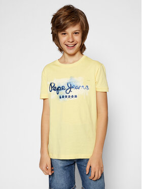 Pepe Jeans Pepe Jeans T-shirt Golders Jk PB501338 Jaune Regular Fit