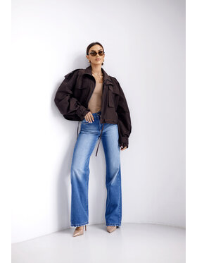 LilaLou LilaLou Bunda bomber Lilka Hnědá Regular Fit