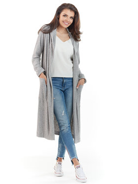 Awama Awama Cardigan L062 Grigio Basic Fit