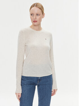 Tommy Hilfiger Tommy Hilfiger Sveter WW0WW40264 Écru Regular Fit