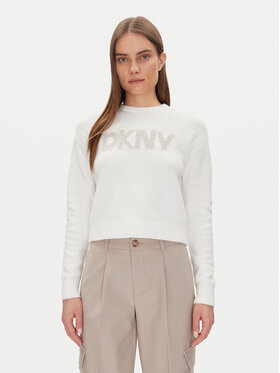 DKNY DKNY Pullover DJ4R0424 Écru Regular Fit