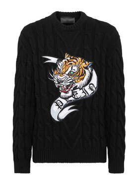 PHILIPP PLEIN PHILIPP PLEIN Longsleeve 14861 Czarny Regular Fit