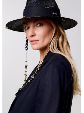 Leshka Leshka Kapelusz Black Fedora Czarny