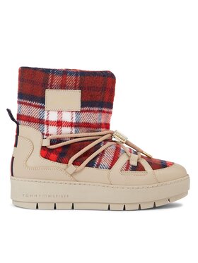 Tommy Hilfiger Tommy Hilfiger Μπότες Χιονιού Tartan Snowboot FW0FW07612 Μπεζ