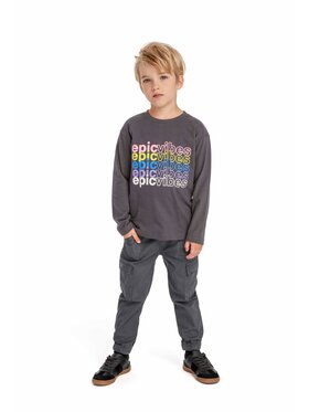 MINOTI MINOTI Longsleeve 15tee 17 Szary Regular Fit