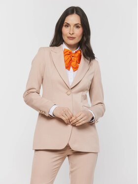 Willsoor Willsoor Marynarka 68232 Beżowy Slim Fit