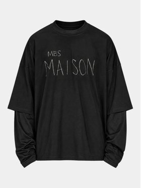 MADE BY SOCIETY MADE BY SOCIETY T-Shirt UNDERLAY - T17594 Czarny Basic Fit