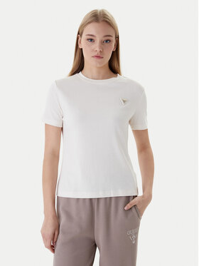 Guess Guess Tričko V6RI17 KD741 Écru Regular Fit