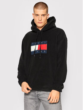 Tommy Jeans Tommy Jeans Полар DM0DM12576 Черен Relaxed Fit
