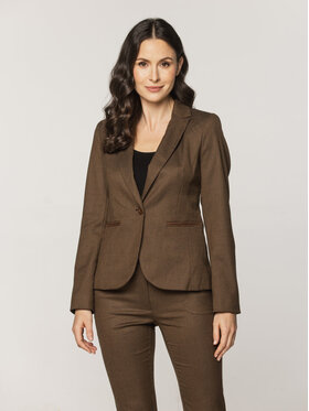 Willsoor Willsoor Marynarka 67903 Brązowy Slim Fit