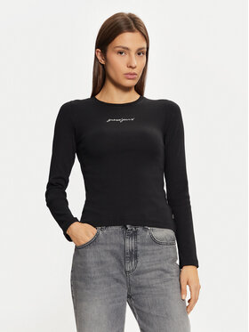 Guess Jeans Guess Jeans Bluzka W5RI58 KA0H1 Czarny Slim Fit