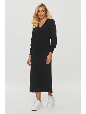 Makadamia Makadamia Sukienka codzienna M848 Czarny Regular Fit