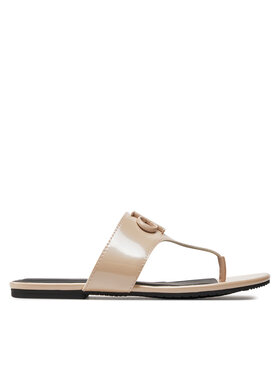 Calvin Klein Jeans Calvin Klein Jeans Žabky Flat Sandal Slide Toepost Mg Met YW0YW01342 Růžová