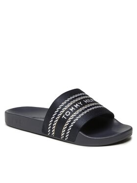Tommy Hilfiger Tommy Hilfiger Mules / sandales de bain Webbing Slide FW0FW07153 Bleu marine