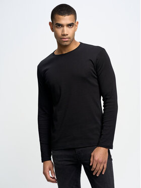 BIG STAR BIG STAR Bluzka classical_906 Czarny Slim Fit