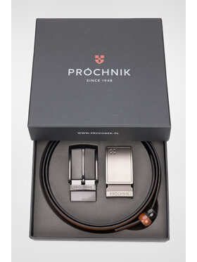 Próchnik Próchnik Pasek Męski Dwustronny 4 w 1 z Wymienną Klamrą PM1 PS073222000002 Brązowy