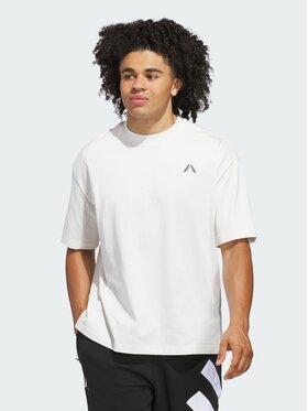 adidas adidas Koszulka techniczna 151077 Biały Loose Fit