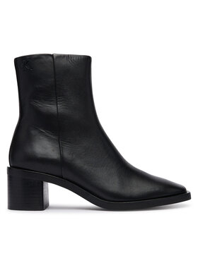 Calvin Klein Calvin Klein Botine Block Heel Ank Boot Lth HW0HW03220 Negru