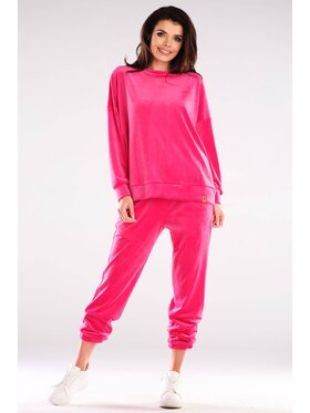 Awama Awama Bluza A410 Różowy Basic Fit
