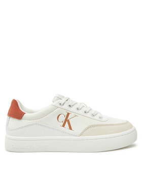 Calvin Klein Jeans Calvin Klein Jeans Sneakersy Classic Cupsole Laceup Low Lth YW0YW01668 Bílá