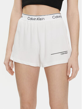 Calvin Klein Swimwear Calvin Klein Swimwear Plážové šortky KW0KW02477 Biela Relaxed Fit