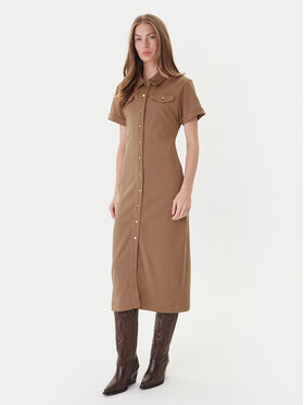 Tommy Hilfiger Tommy Hilfiger Rochie tip cămașă Gold Button WW0WW44617 Maro Regular Fit