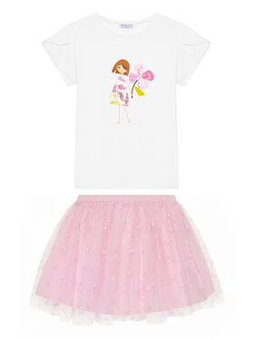 Mayoral Mayoral Completo T-shirt e gonna 3946 Rosa Regular Fit