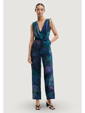 Desigual Desigual Kombinezon JUMPSUIT_FLORESAZUL Niebieski Casual Fit