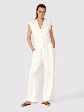 Simple Simple Jumpsuit KMD003 Beige Regular Fit