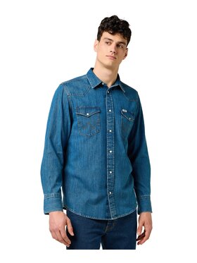 Wrangler Wrangler Koszula jeansowa 112371572 Niebieski Regular Fit